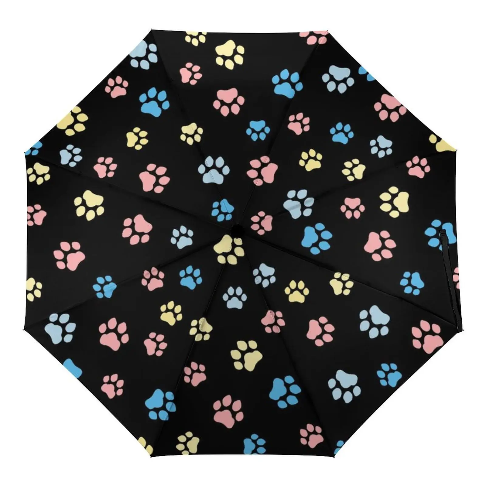 

Paw Print Umbrella Lovely Animal Foldable Umbrella Lightweight Windproof Portable Travel Umbrellas For Boys Teens Animal Lovers