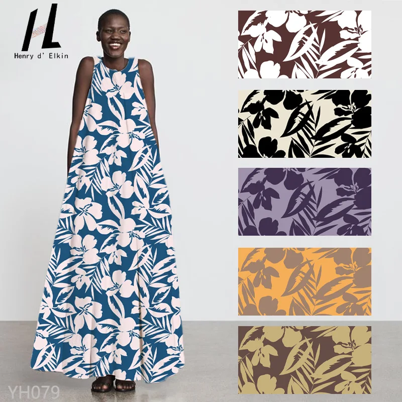 

2025 Digital Printed Polyester Fabric light weight Custom Print for Dress/Scarf/Bedding