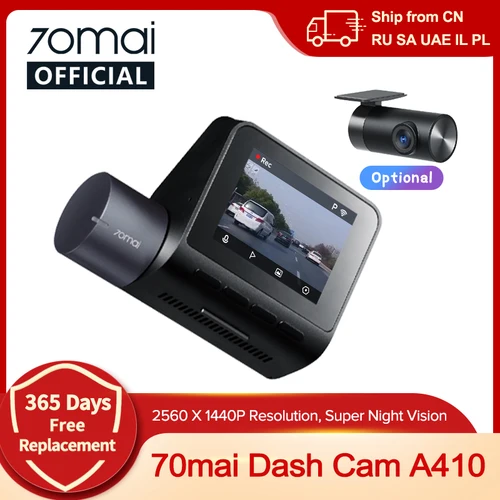 Nueva cámara de salpicadero 70mai A410 1440P 2,5 K imagen F1.55 GPS compatible con doble canal visión nocturna 24H estacionamiento versión mejorada. de 70mai A400