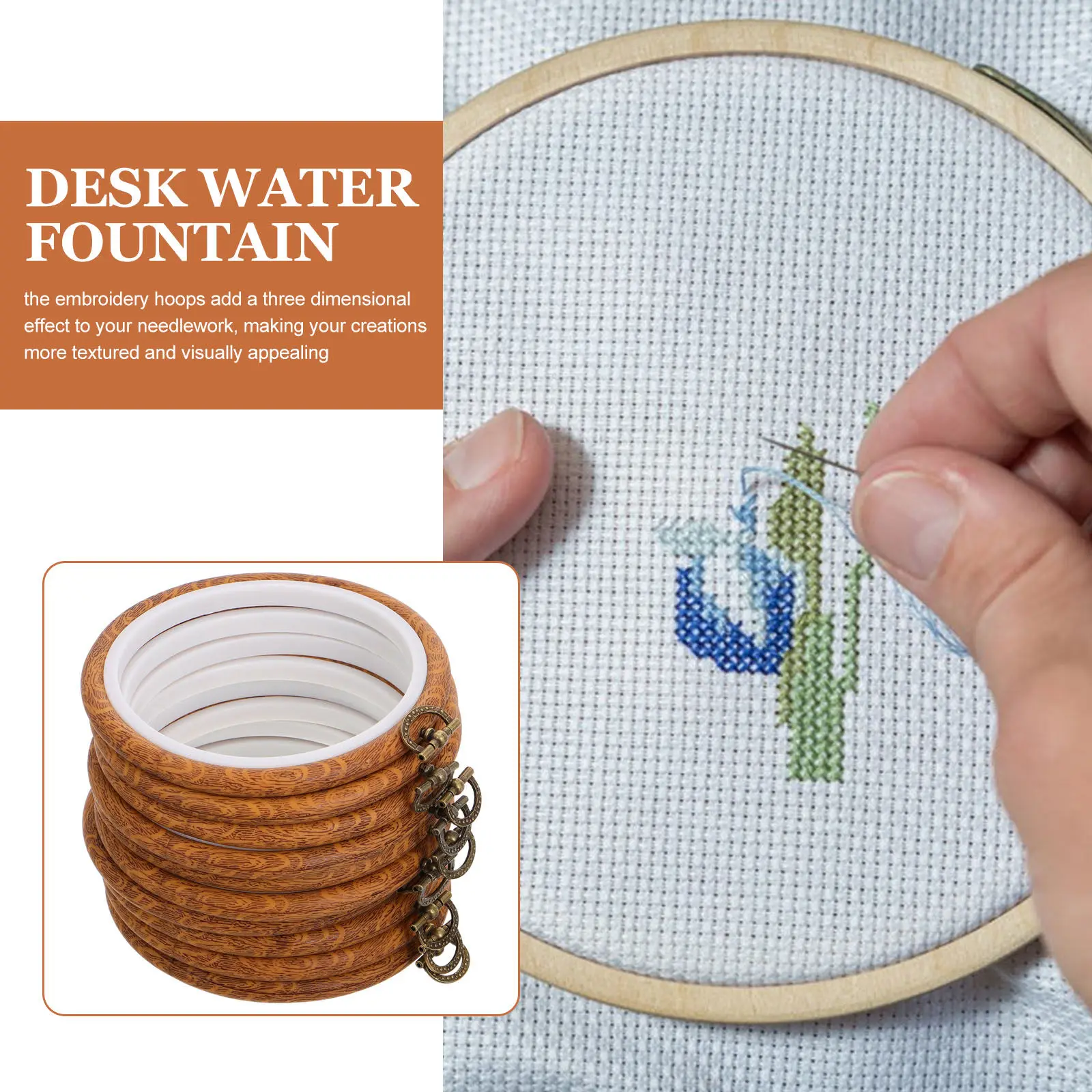 10Pcs Embroidery Hoops Cross Stitch Round Frames Portable DIY Handicraft Circles for Gift Making Craft Display Needlework view 6