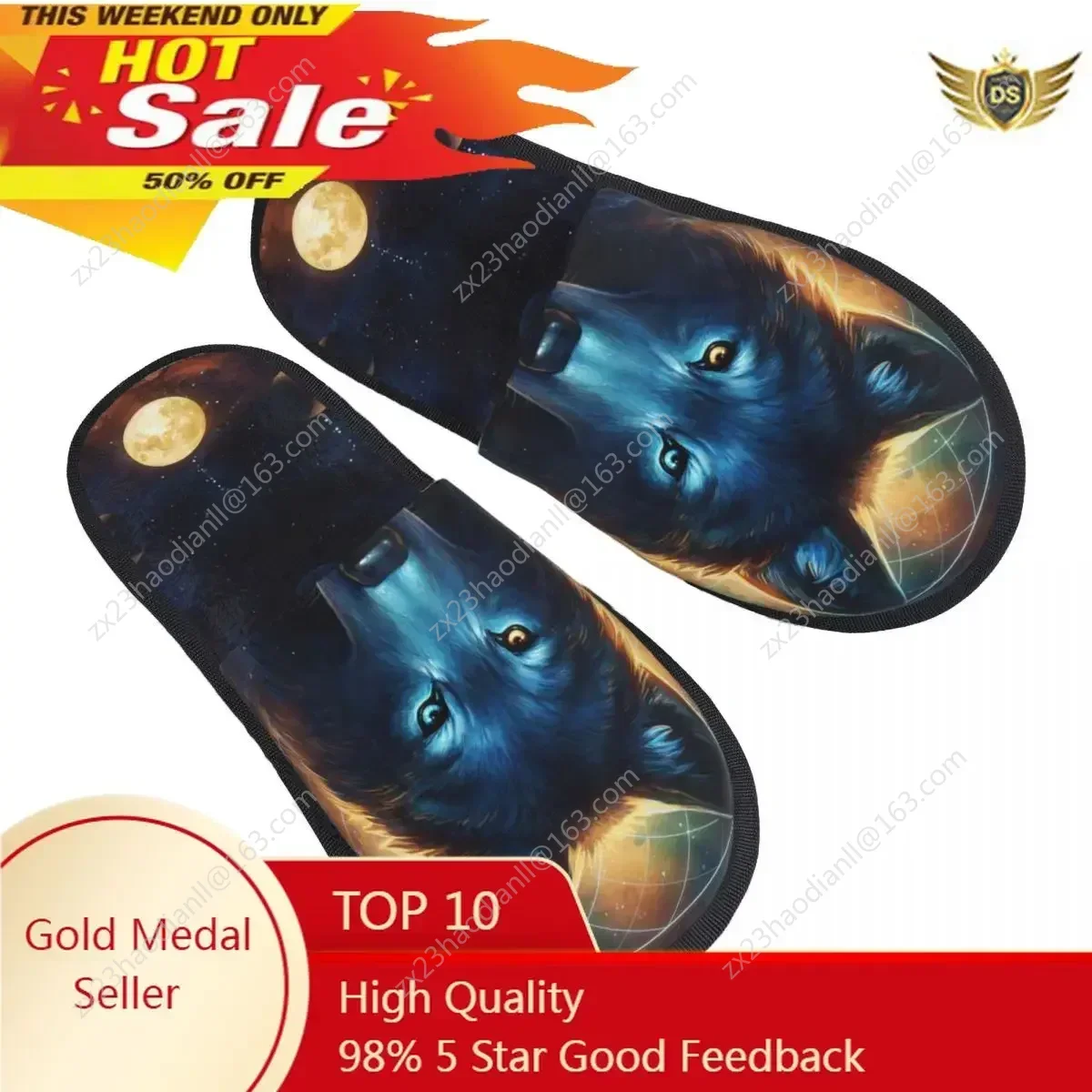 Winter Slipper Woman Man Fashion Fluffy Warm Slippers Lunar Wolf With Galaxy Space House Slippers Funny Shoes