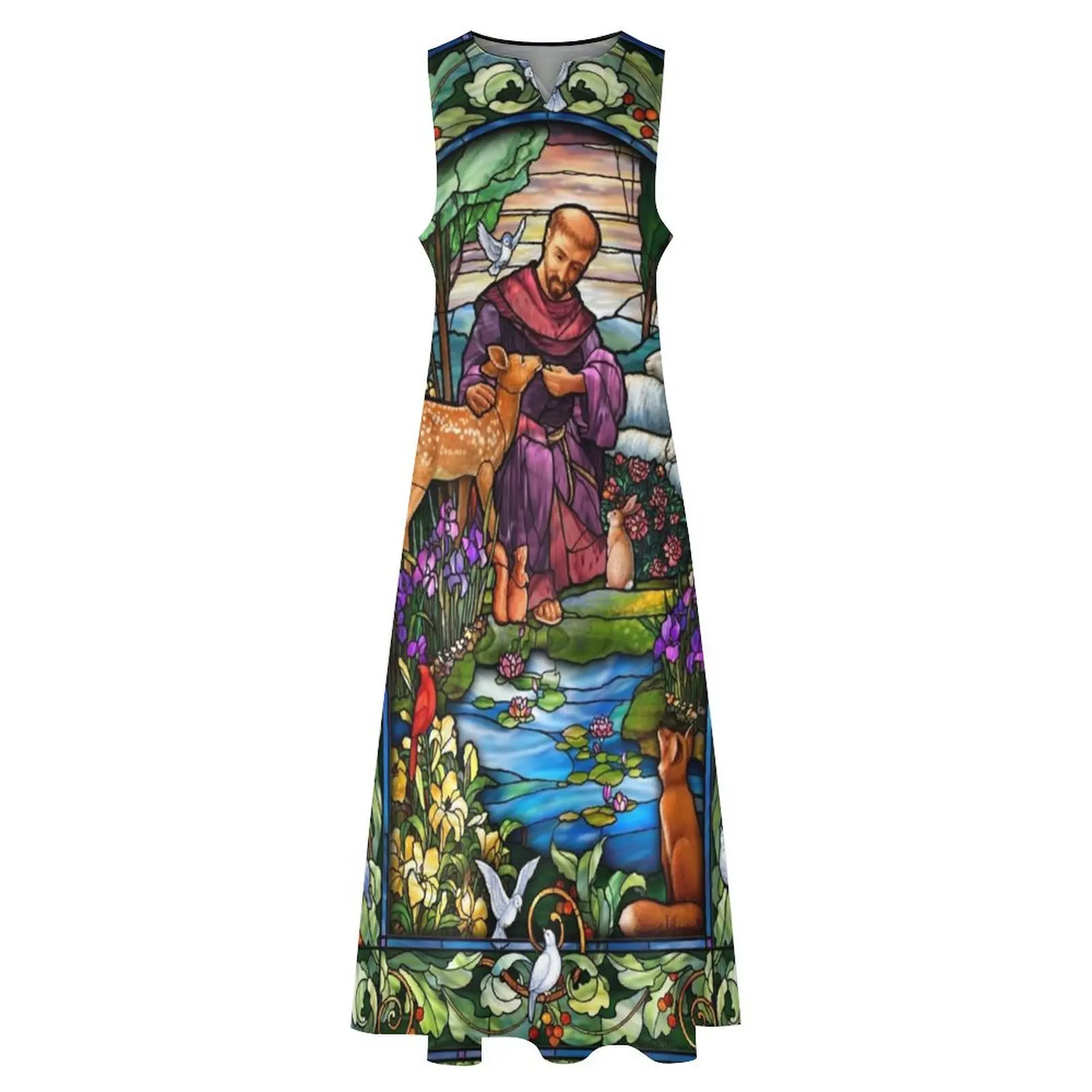 St. Francis Stained Glass Long Dress Dresses for wedding party women"s evening dresses 2024