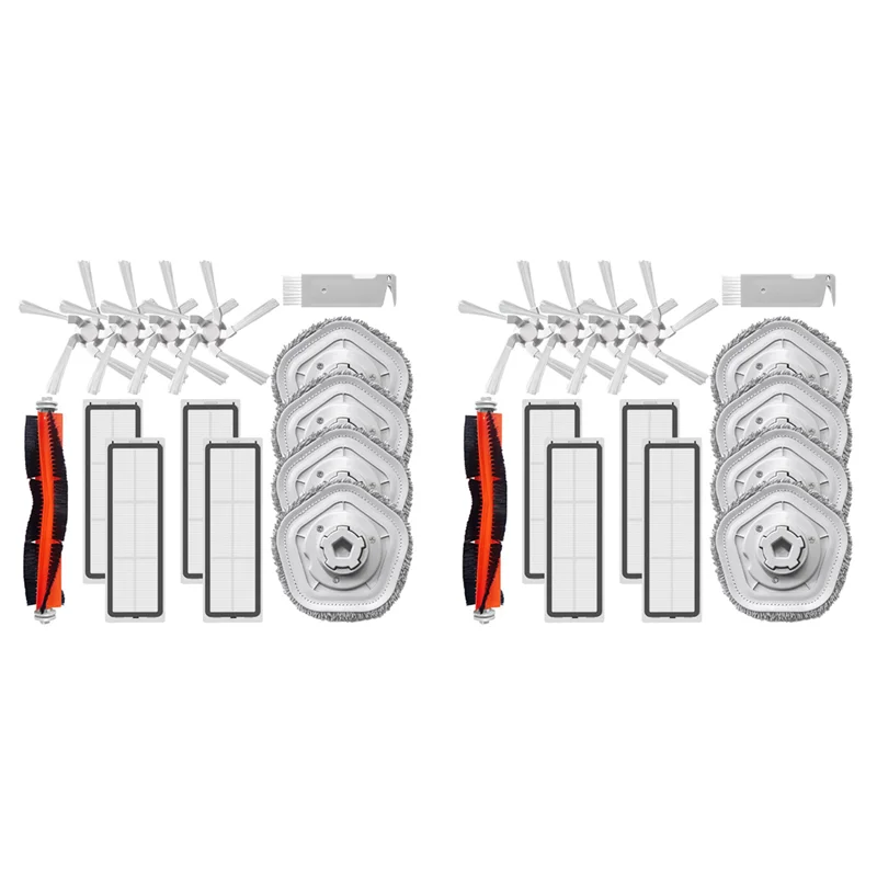 

UNCL 2Set Main Brush Side Brush Hepa Filter Mop Cloth For Xiaomi Dreame Bot W10 W10 Pro Self-Cleaning Robot Vacuum And Mop