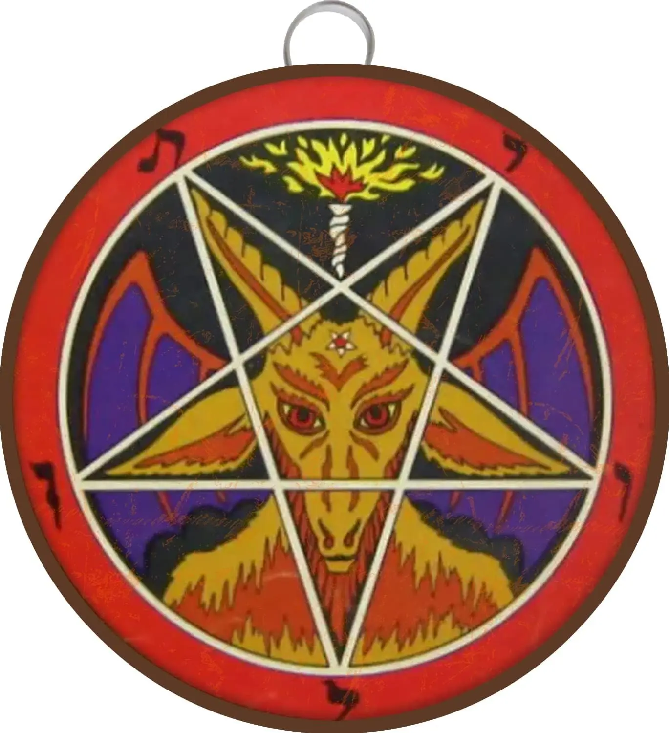 Baphomet tin Sign, Pentagram Occult Magick Vintage Style Wall Sign Wall Decor Gift for Mom, Dad, Friends Tin Sign,Metal Sign Tin