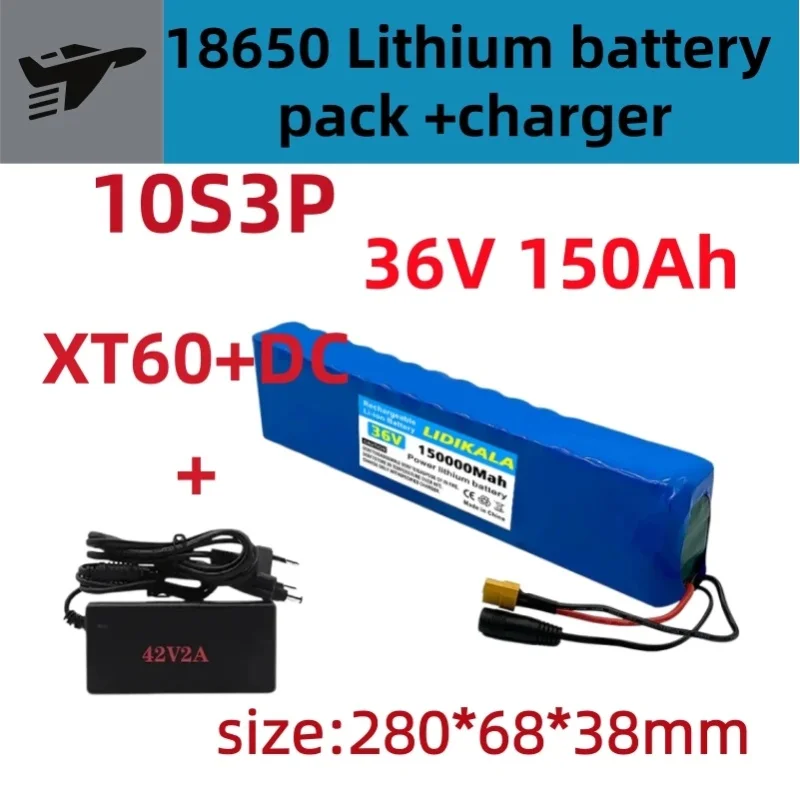 Neu aufgerüsteter 18650-Akkupack 10S3P 36V 150000mAh wiederaufladbarer Roller-Akku M365 XT60+DC-Stecker