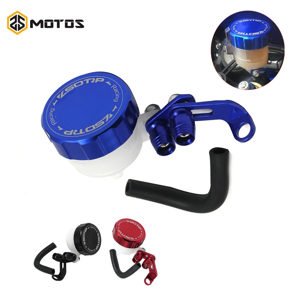 ZS MOTOS Motorcycle Brake Fluid Reservoir Clutch Cylinder Tank Oil Fluid Cup For Suzuk GSXR 600 750 For Yamaha MT07 YZF R1 R6