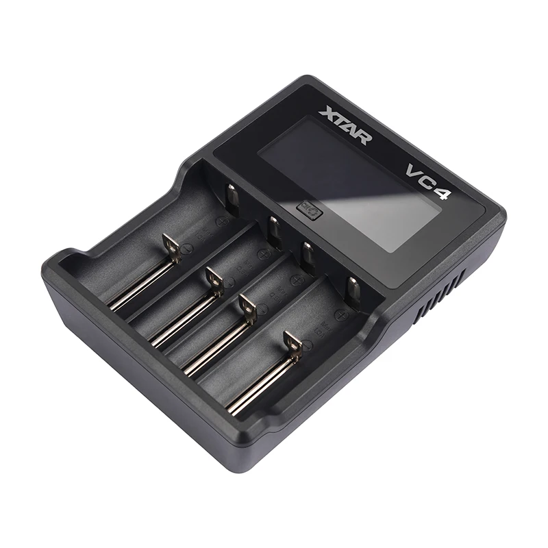 XTAR VC4 Battery Charger Universal LCD Screen Display USB Ni-MH/Ni-CD Li-ion 1.2V AAA AA fast Charger 18650 20700  21700 22650