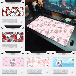 Cartoon Hello Kitty Mousepad HD Printing Computer Gamers Locking Edge Non-slip Mouse Pad XXL90x40cm Keyboard PC Desk Pad Gift