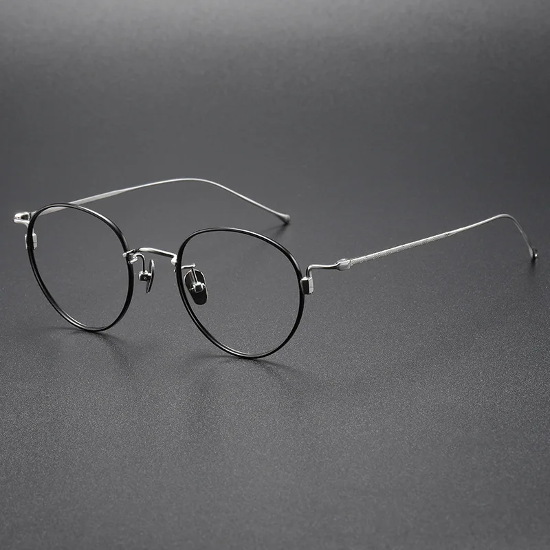 

Super Light Titanium Retro Glasses Frame 164 Men Oval Prescription Designer Myopia Anti-blue Eyeglasses for Women Reading Women