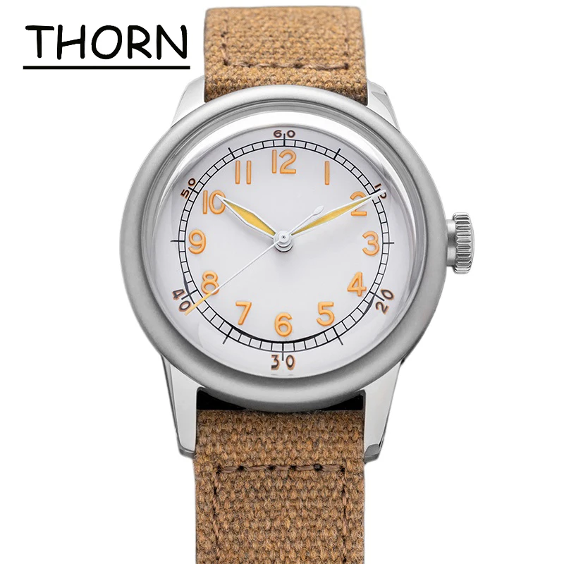 

THORN Military Watch Retro A11 316L Stainless Steel NH35 Automatic Mechanical Watch Sapphire Crystal 20ATM 36mm Men Watch SHY040