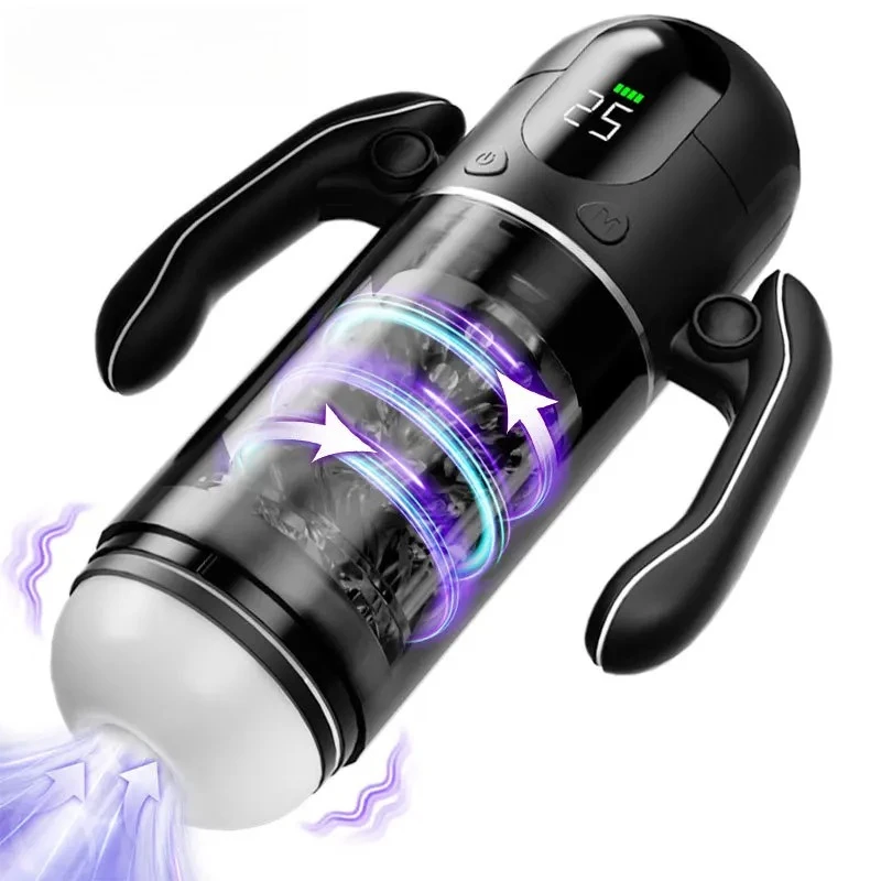 Automatic Male Masturbator Cup 9 Sucking Rotating Licking Modes Pocket Pussy Stroker Blowjob Penis Pump Sex Toys For Men