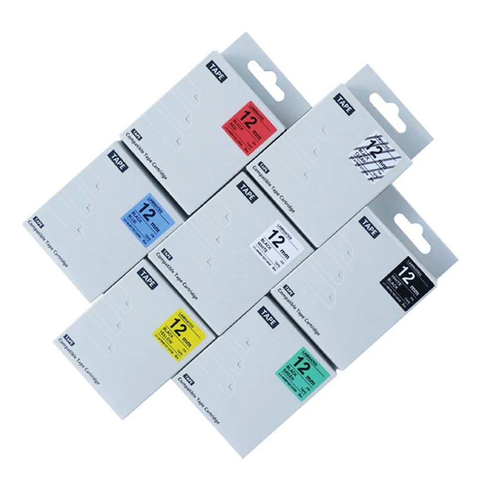 12mm Compatible Epson KingJim Label Tape SS12KW SS9KW SS6KW ST12KW SC12YW SD12KW SM12ZW for Epson LW-300 LW-400 Label Maker