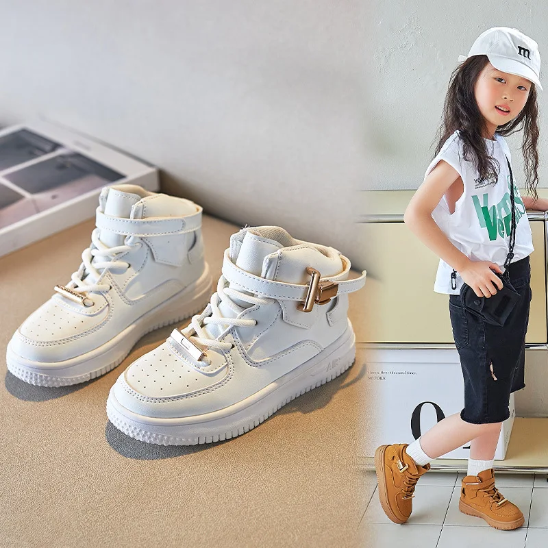 Sneakers alte primaverili e autunnali per bambini scarpe da passeggio morbide per neonati scarpe da ginnastica scolastiche per ragazzi e ragazze per