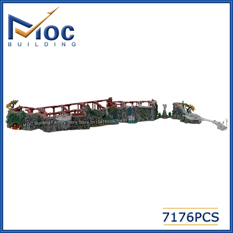 MOC Building Blocks Classic Movie Scene Elven Valley Mountain Base Expand Model DIY Assemble Bricks Toys Collection Display Gift