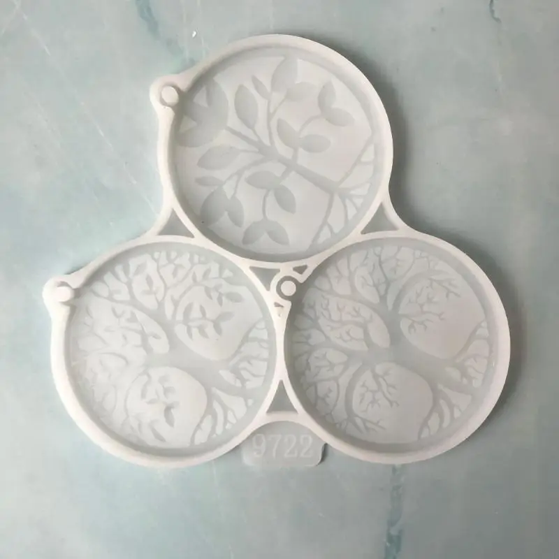 

N2UE Keychain Resin Mold Life Tree Keyring Silicone Molds Epoxy Resin Casting Mould