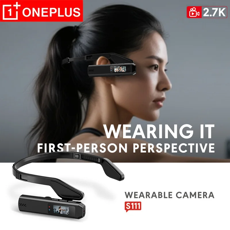 

OnePlus 2.7K Head Mounted Camera Anti-shake Lightweight Wearable POV Cam Outdoor HD Action Camera for Sports Vlog Riding