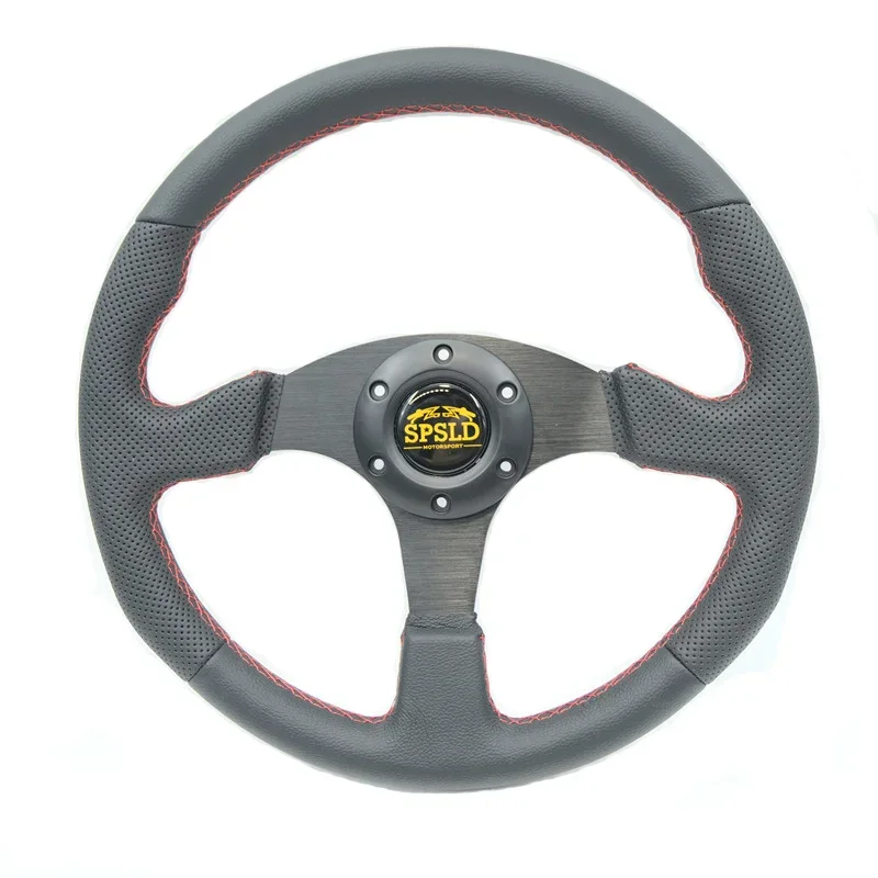 

Spsld Refitting Racing 14 Inch 350MM Flat Drift Steering Wheel / Leather Steering Wheel