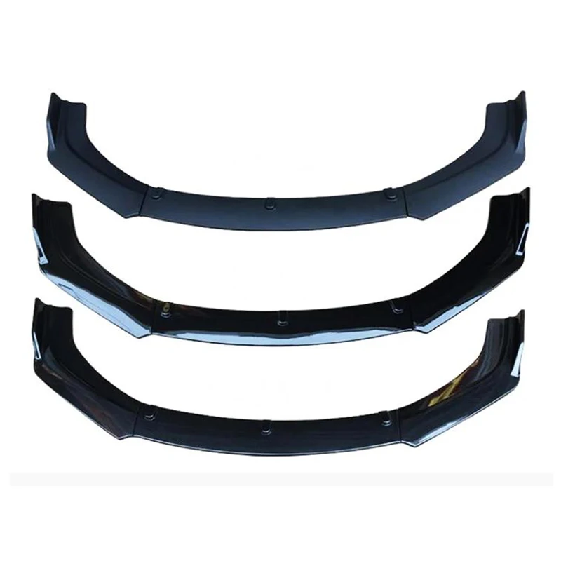 For Subaru Legacy Accessories 3Pcs Carbon Black Car Front Bumper Split Lip Body Kit Spoiler Racing Separator Diffuser 2003-2020