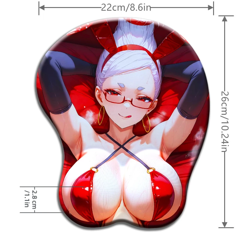 

Anime Dandadan Ayase Momo Seiko Red Bunny Girl Oppai 3D Silicone Kawaii Desk Pad Breast Wrist Rest Mouse Pad