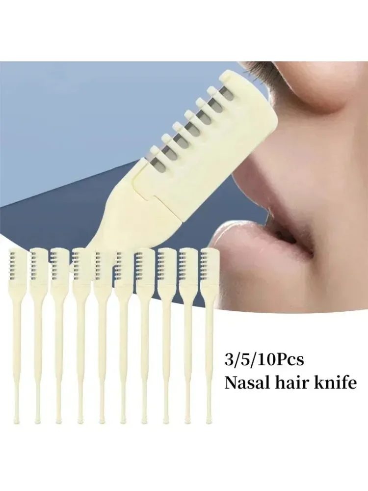 Karsyngirl 3/5/10 Stück Nasenhaartrimmer 360° drehbarer Nasenklipper Nasenhaartrimmer für Frauen und Männer Manueller Nasenhaartrimmer
