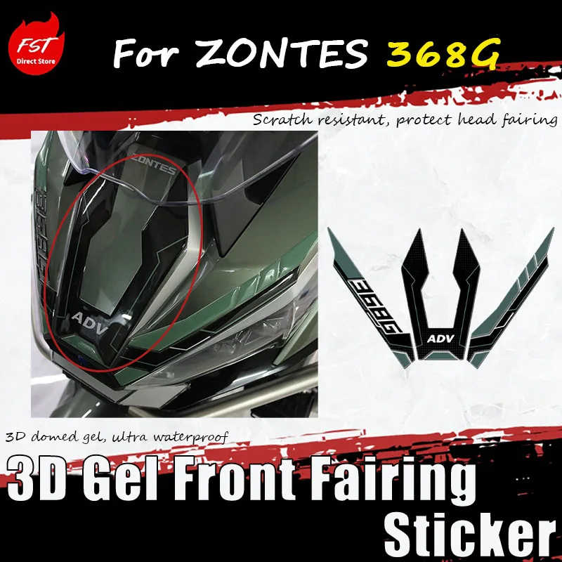 

For ZONTES 368G customization accessory motorcycle glue sticker 3D three-dimensional front car body sticker