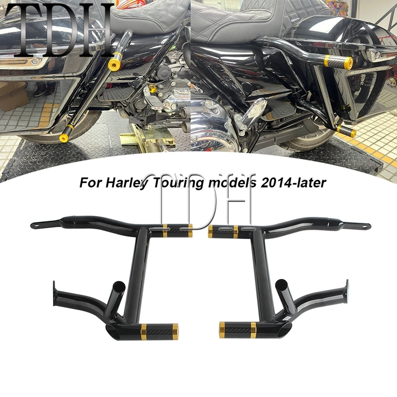 Motorcycle Saddlebag Guard Crash Bars For Harley Touring Road Street Electra Glide Road King CVO/SE FLHX/I FLTRK FLHXST 2009-24