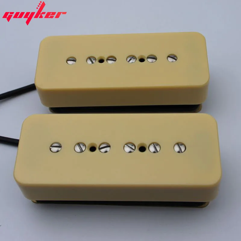 1 Set GUYKER P90 Double Layer Noise Reduction Guitar Pickup Black/Yellow