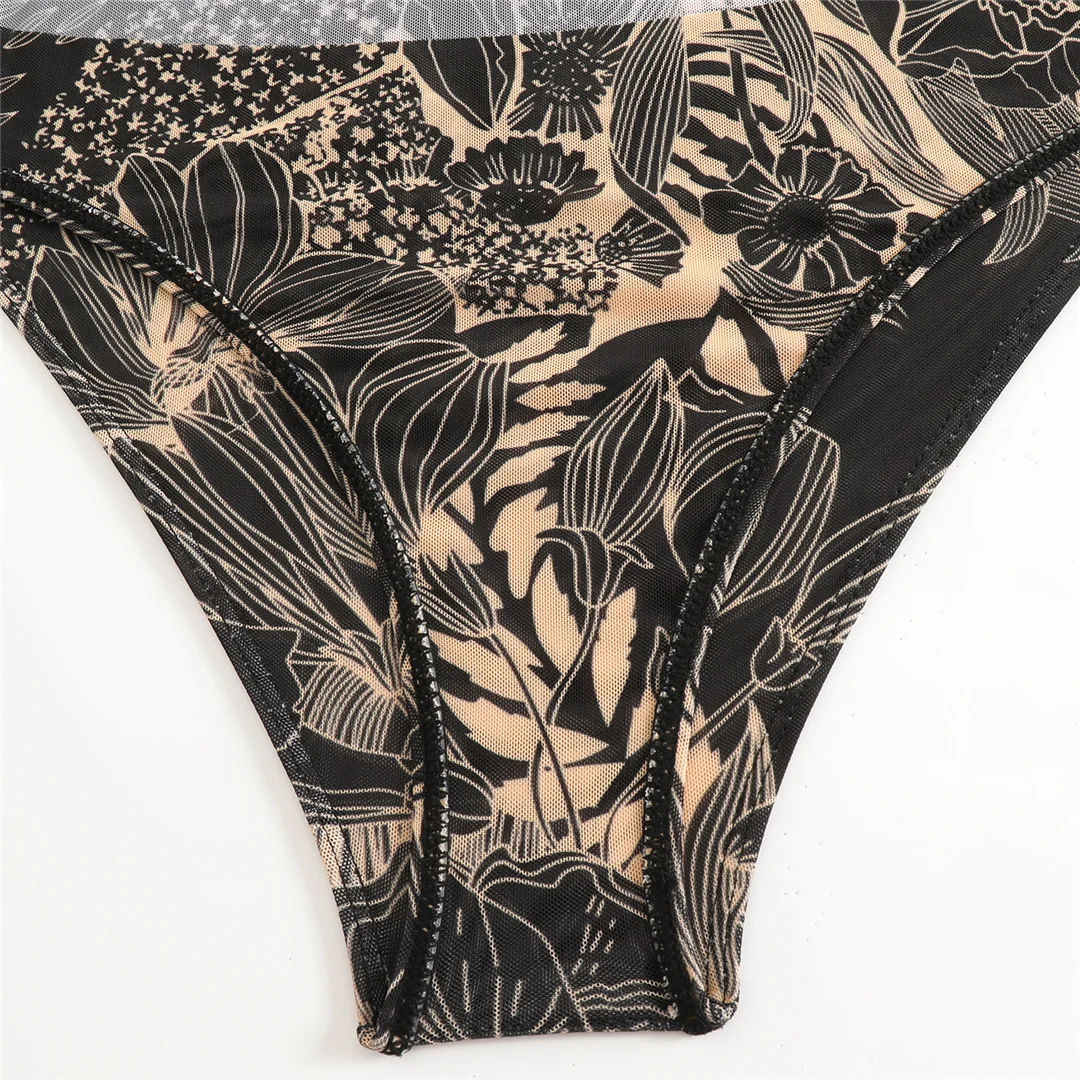 S - XXL 3-teiliges Set, neues, bedrucktes, langärmeliges Badeanzug-Set mit Hose, Sarong, Damen-Badebekleidung, einteiliger Badeanzug, Damen-Badeanzug, Badeanzug V7180 – Detail 27