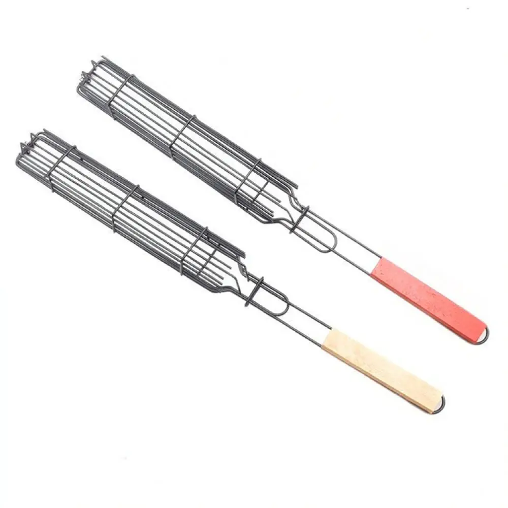 Multi Functional BBQ Clip For Hongyang Carbon Steel Grill Basket Outdoor Picnic Cooking Tool Sausage Holder Accessory