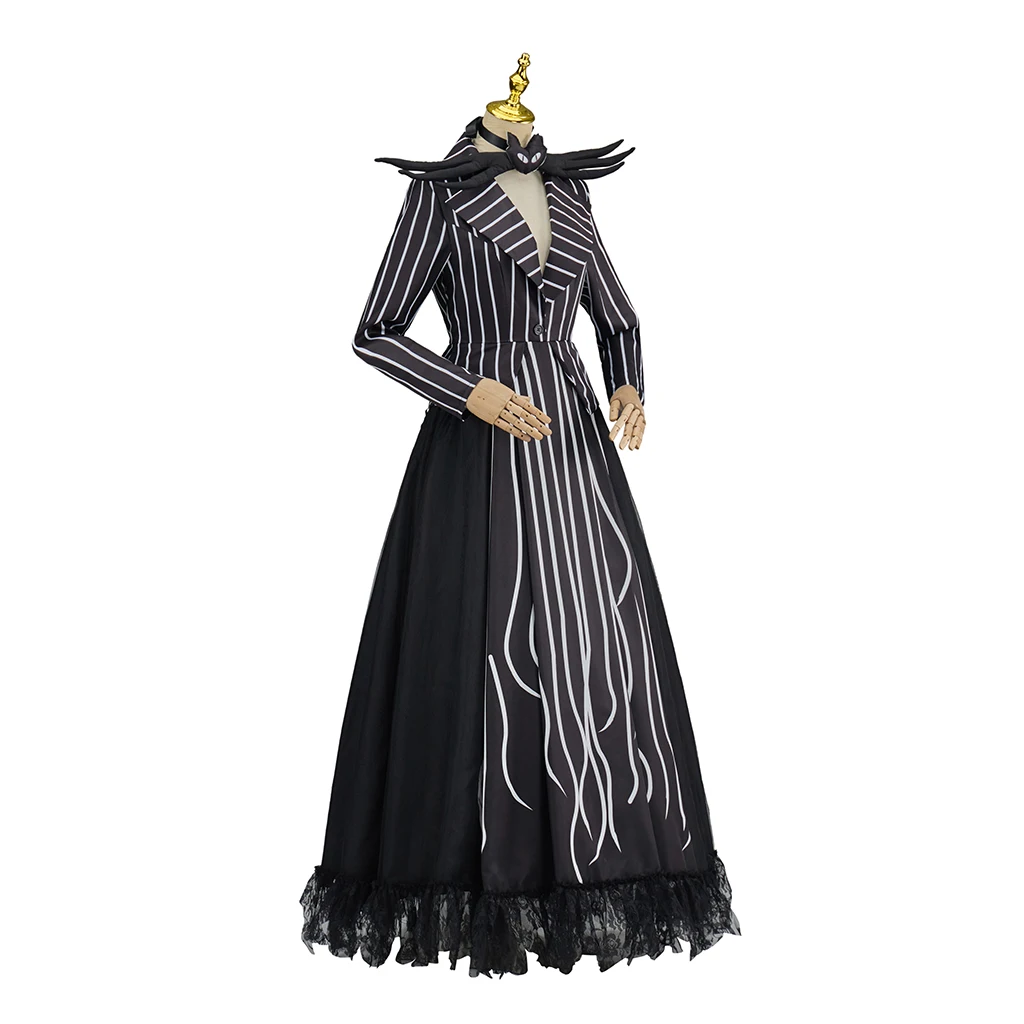 jack skellington Cosplay Medieval Steampunk Gothic Dress Scary Costumes Women's Halloween Costumes Carnival Clothes Ladies