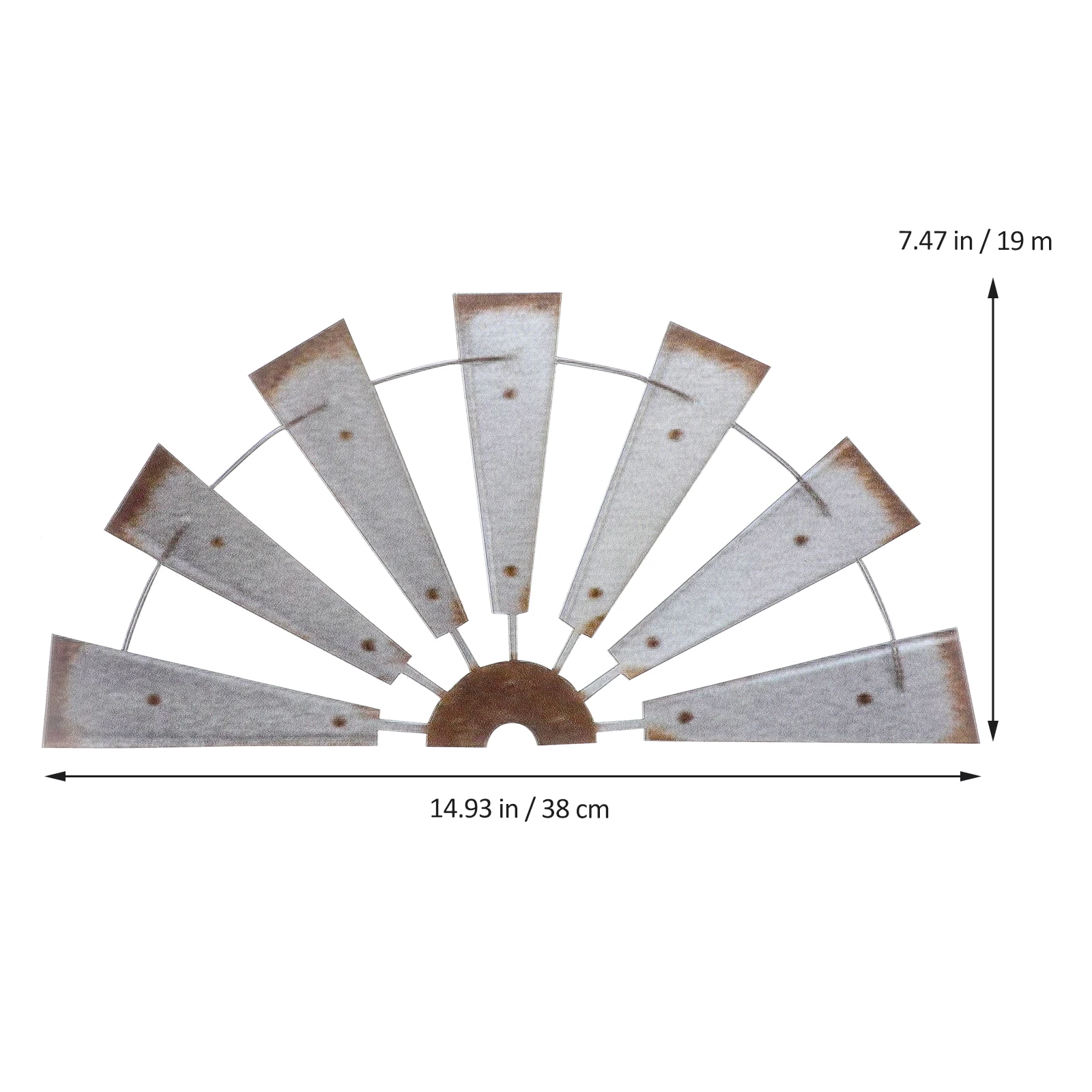 

Metal Half Windmill Wall Decor Rustic Farmhouse Ornament Iron Art Craft Home Decoration Wall Hanging For Living Room Bedroom