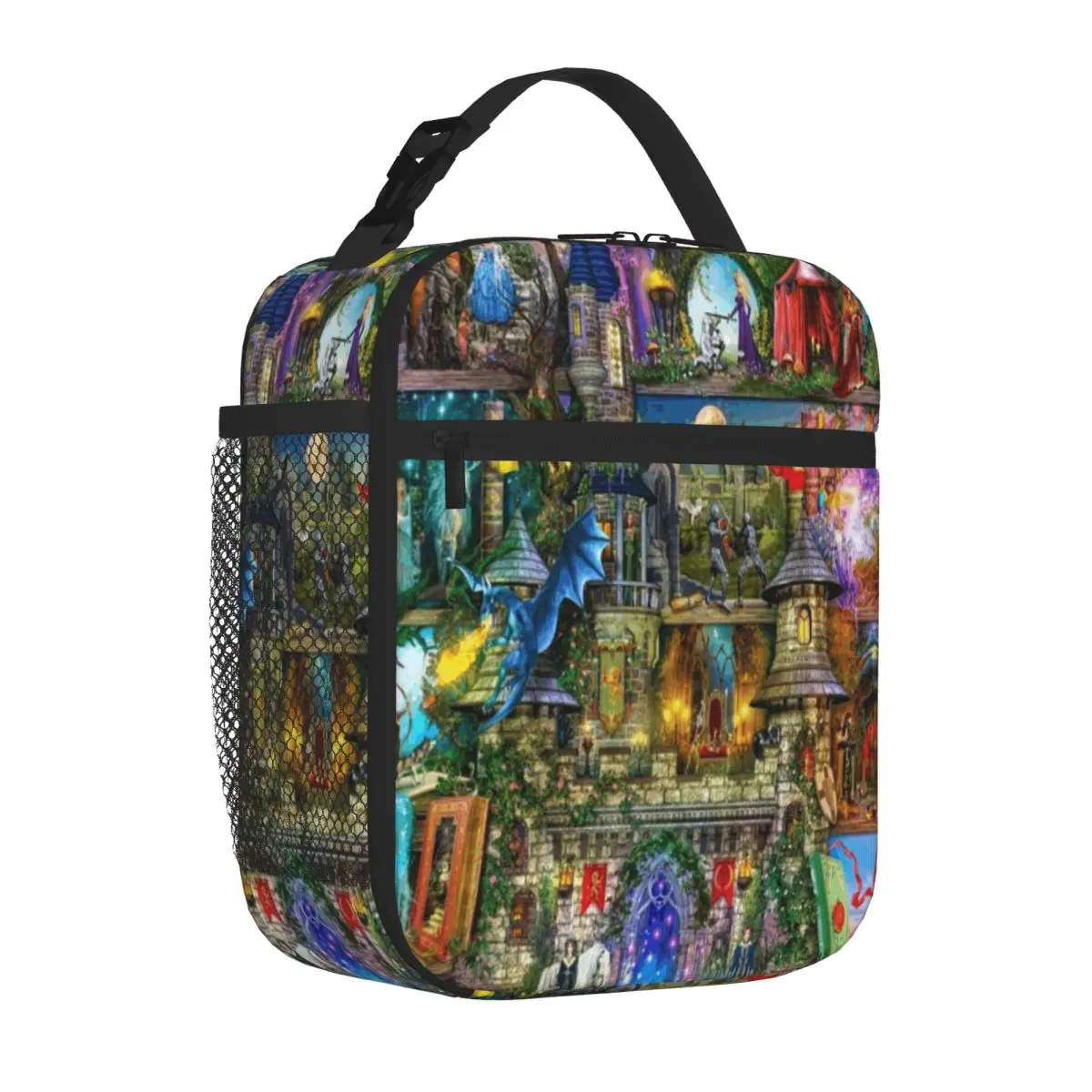 Bestselling Once Upon A Fairytale Letter Print Portable Lunch Bag Urban Commute Insulated Lunch Pouch