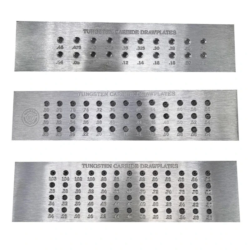 E15A Wire Drawplate 52 Hole Round 0.04-0.45mm/0.04-0.8mm/0.04-1.6mm Jeweller Draw Plate Crafting Replacement