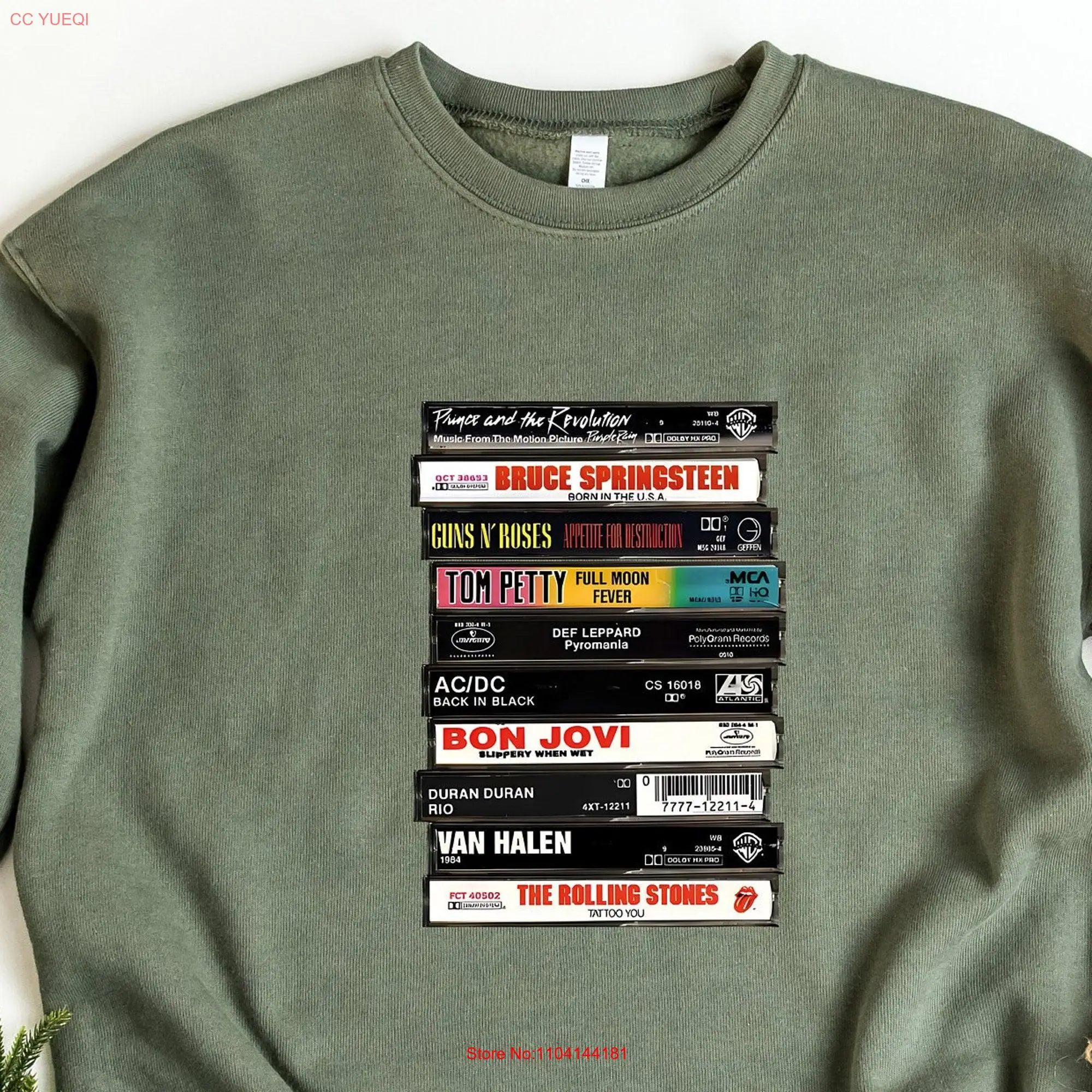 

80's Rock shirt Retro Cassette Music Band T Country Old School vintage tape Summer long or short sleeves