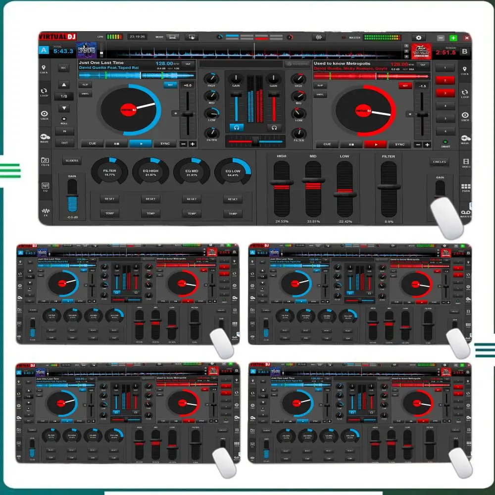 

Radio Dj Workbench Коврик для мыши Gamer XL Большой HD Коврик для мыши XXL Настольные коврики Коврики для мыши Коврики из натурального каучука Противоскользящий коврик для мыши для ноутбука