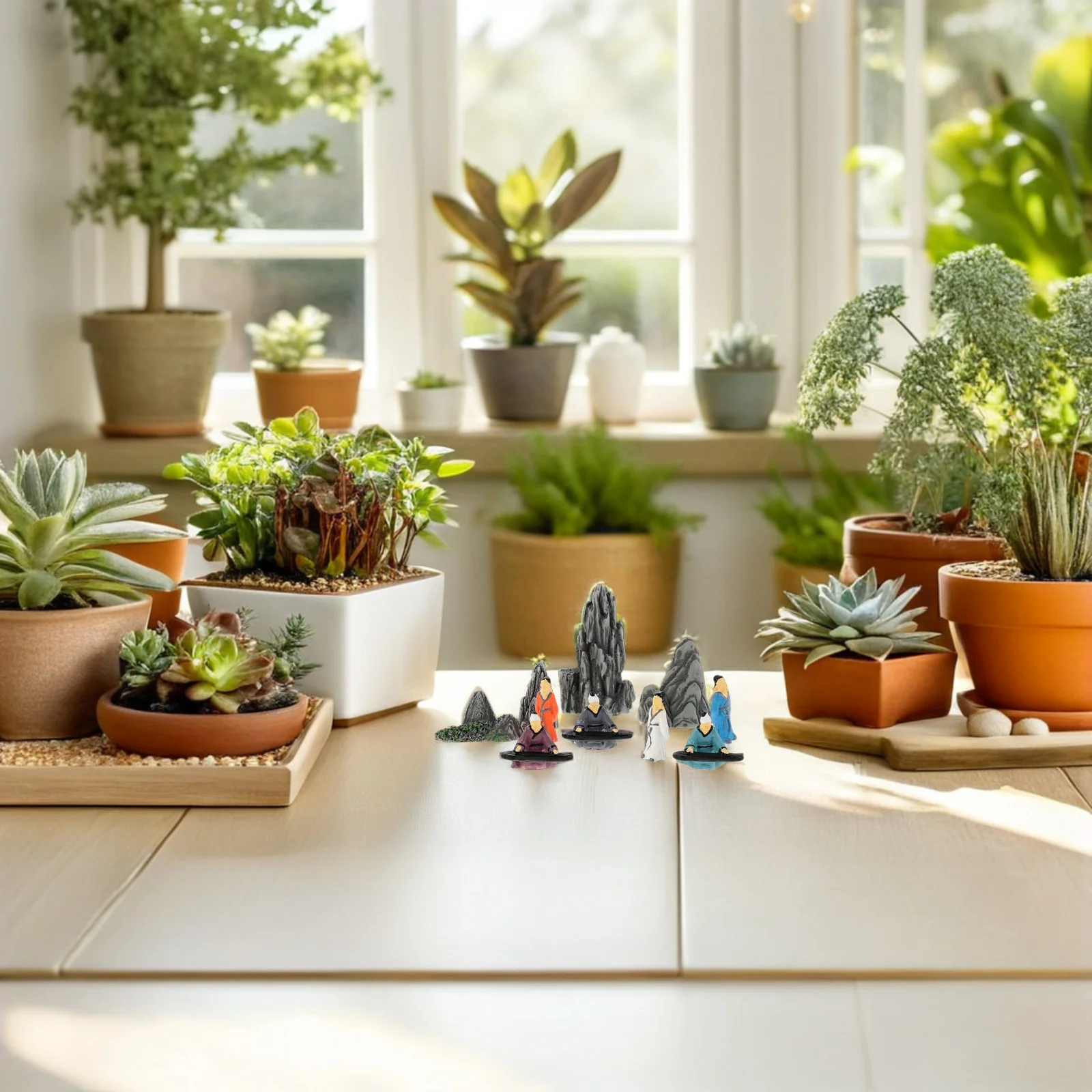 

Micro Miniature Human Figures Sculpture Creative Small People Decoration for Home Office Desk Scene Enhancer Unique Artistic