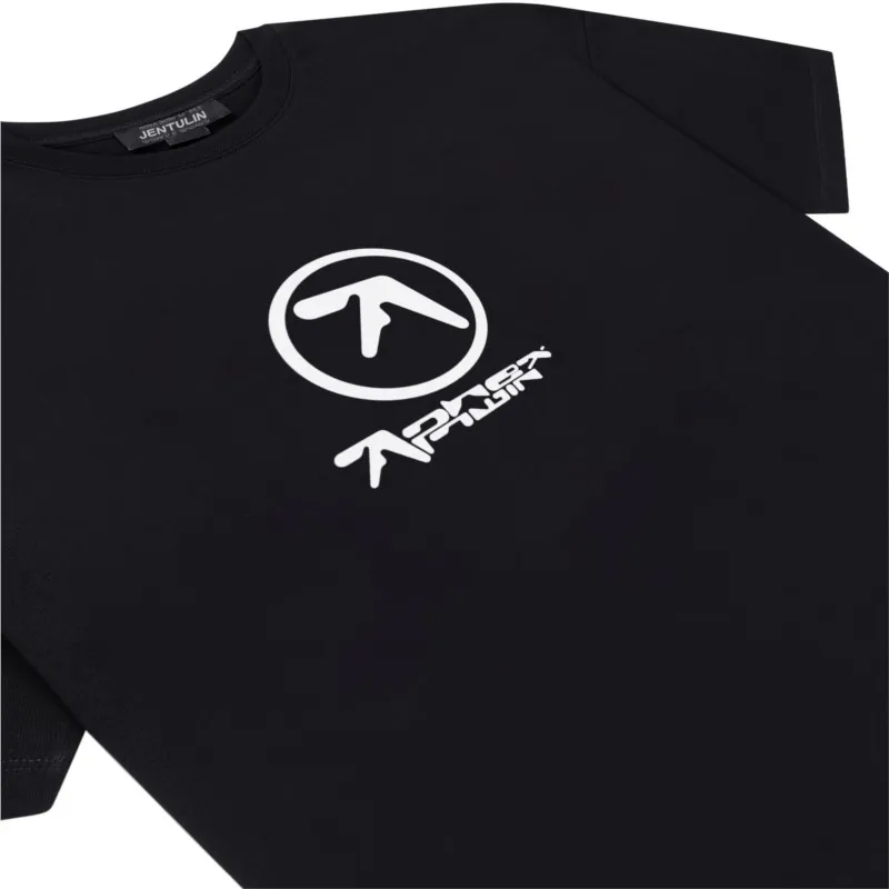 T-shirt da uomo oversize Aphex Twin Cotton Abbigliamento estetico Grafica T-shirt a maniche corte Camicia Y2k Stampa T-shirt gotica Top estivi