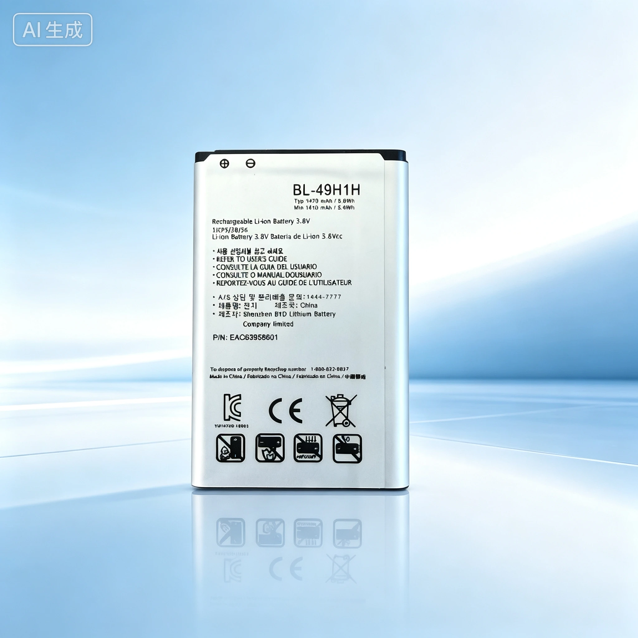 Rechargeable Cell BL-49H1H 1470mAh 5.6Wh for LG  5pcs