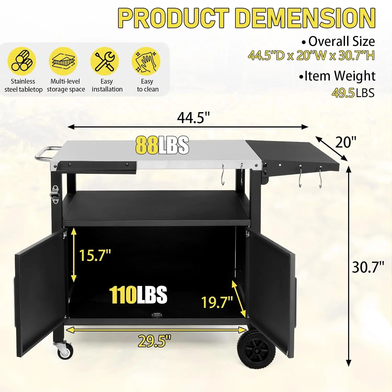 Thumbnail 4 - #10 Trending Kitchen Island Carts Right Now