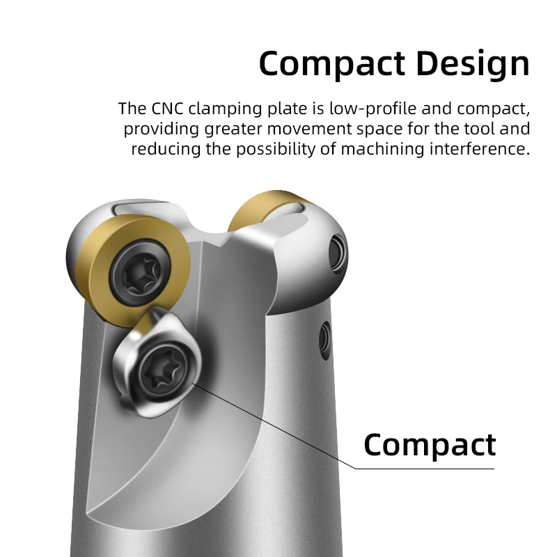 20pcs R4 R5 R6 R8 Carbide Inserts Pressure Plate Screw Clamp Blades M3 M4 M5 Tool Parts Accessories for EMR EMRW