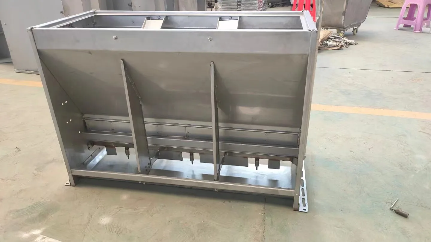 Dry and wet double side feeding trough for fattening pig and nursery pig 304 stainless steel