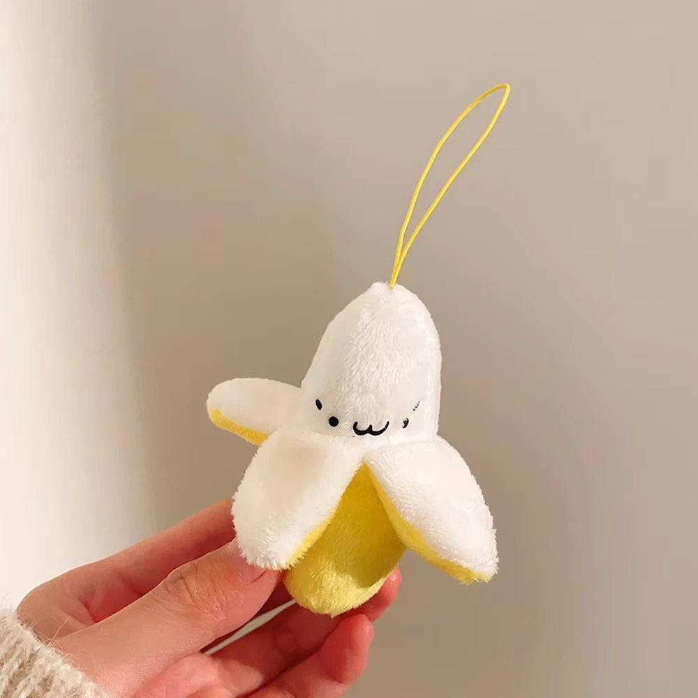 1/2 Pack of Yellow Happy Banana Keychains, Suitable as Christmas or New Year Gifts, Birthday Surprises, Cute Keychain Pendants, and Luggage Decorations
