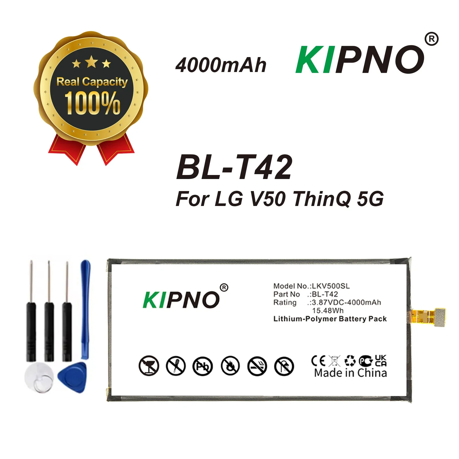 

KIPNO Battery For LG V50 ThinQ 5G V50ThinQ BL T42 BL-T42 LM-V500 V500N V500EM V500xm Mobile Phone New In Stock Bateria