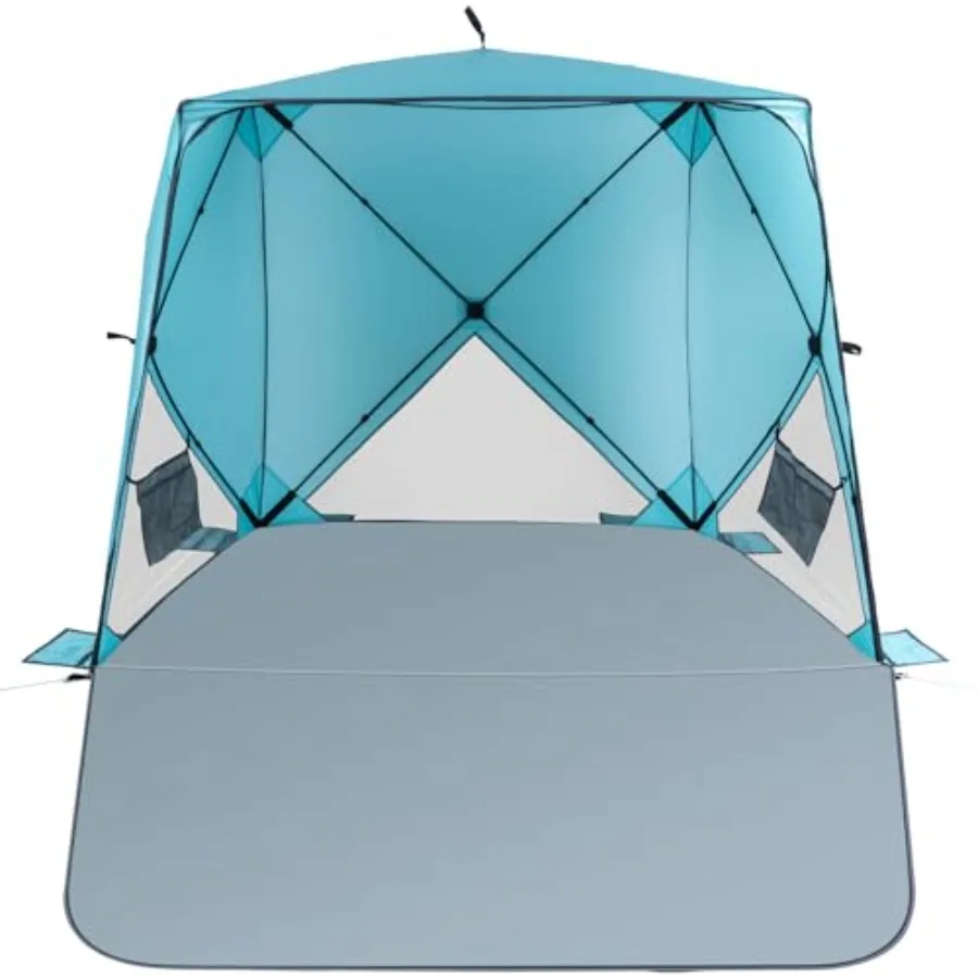 

Beach TentBeach Sun Shelter with UPF 50+UV Protection with Extendable Floor mat for 3-4 Person Waterproof Portable Easy Setup B