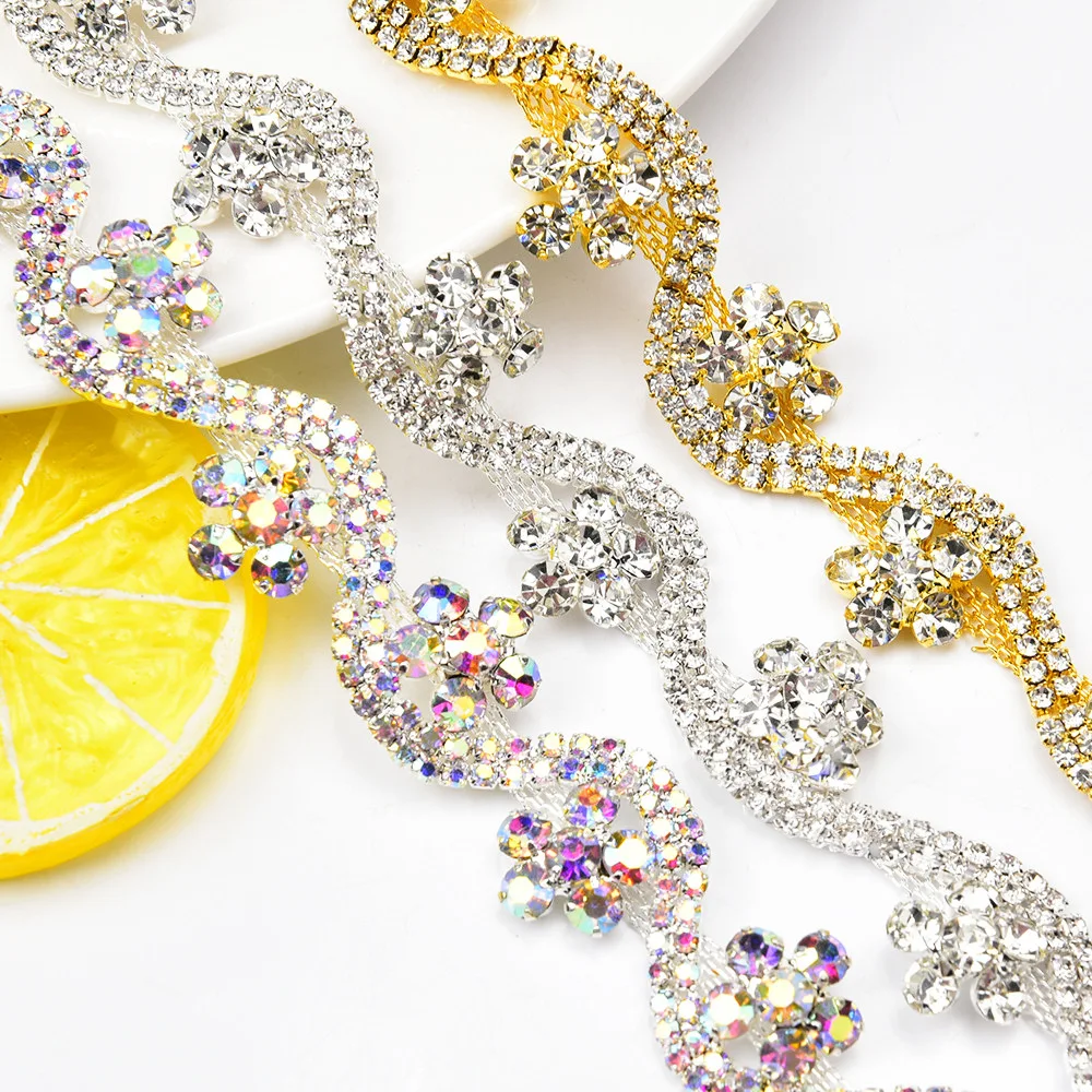 

Rhinestone Fringe Claw Chain for Waist DIY Wedding Welded Jewelry Trimmings Accessories