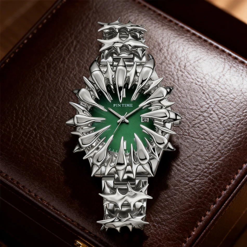 

Luxury Y2K Men's Quartz Wristwatch with Irregular Hip-hop street style boys watch Stylish Wristband Man‘s watch gifts for men