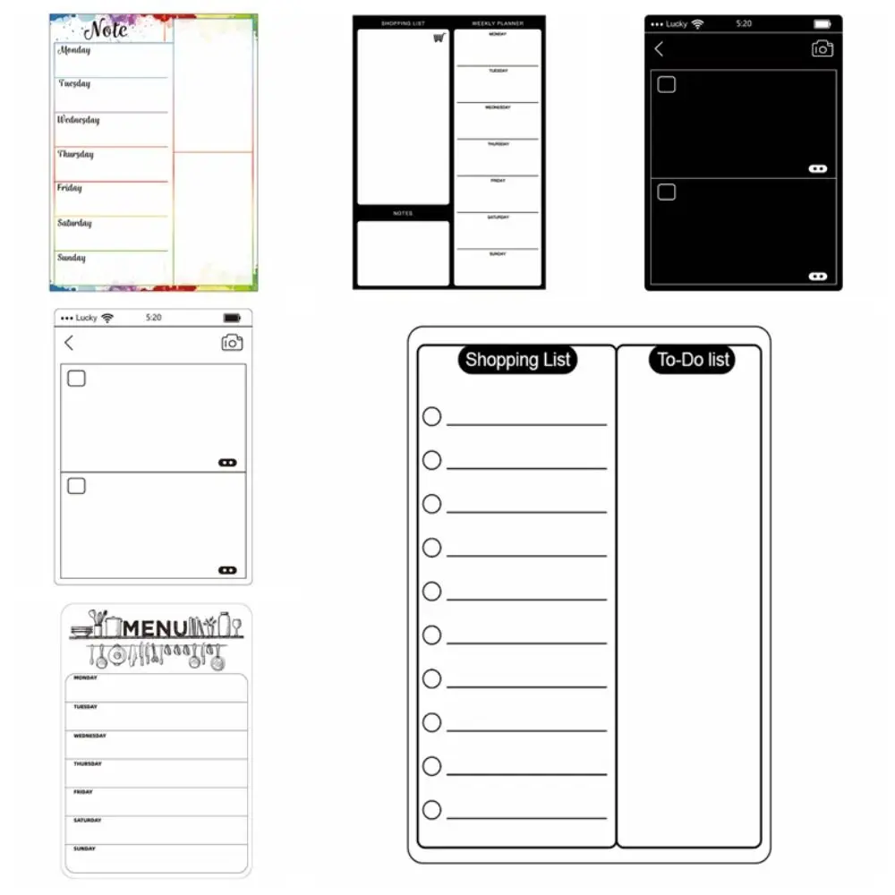 Plan Notepad Memo Magnetic Sticker Grocery List TO DO LIST Magnetic Fridge Stickers Work Plan Whiteboard Week Planner Schedule