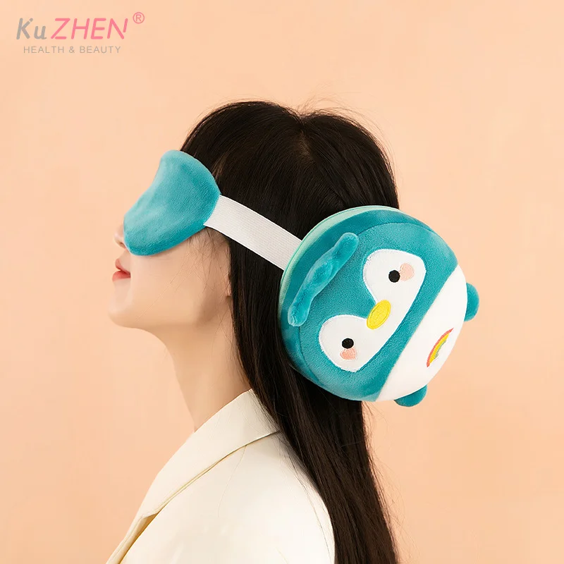 New 2 in 1 Portable Sleeping Mask  Neck Pillow For Travel Eye Cover U-shaped Flight Sleep Rest Office Napping Sleeping Pillows