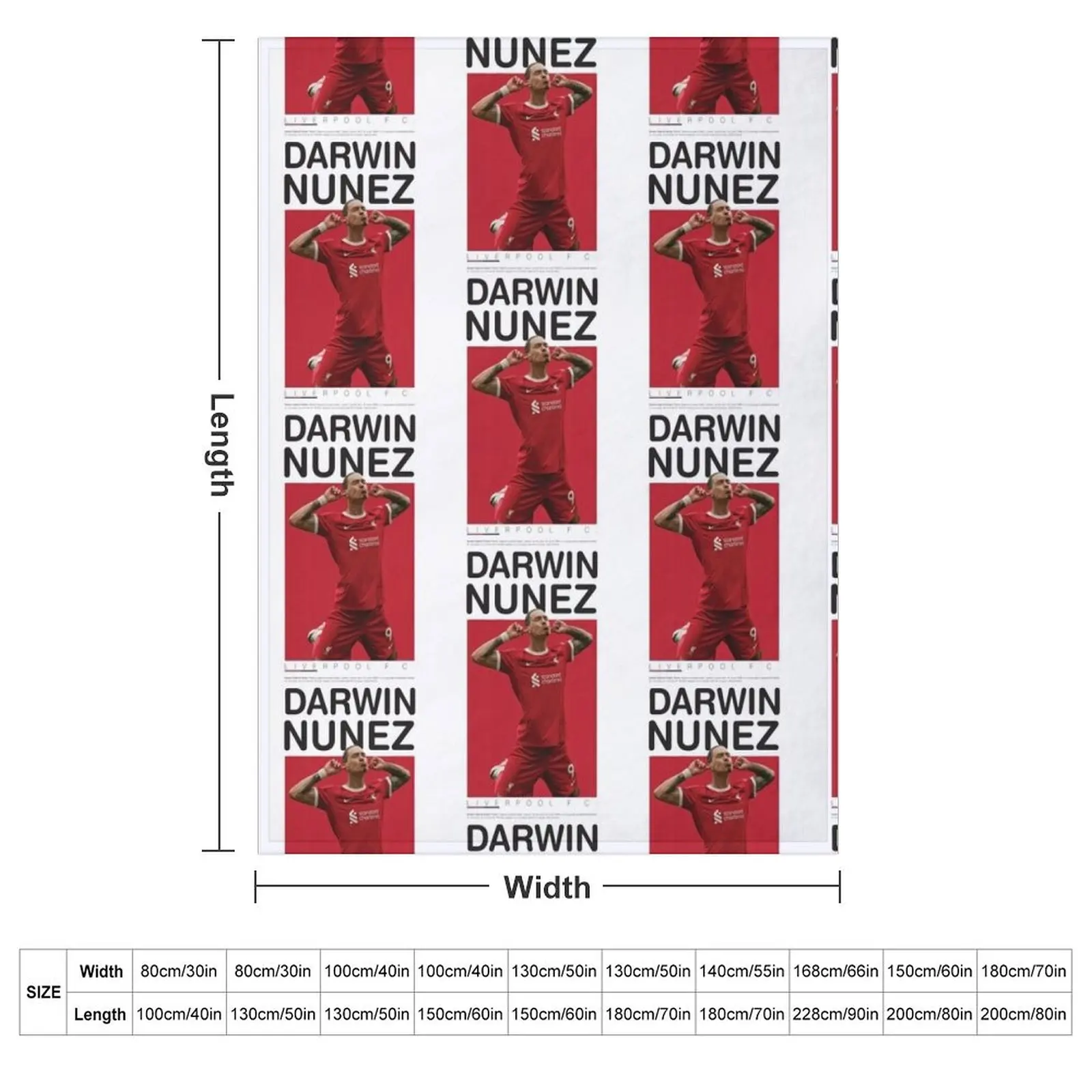 Darwin Nunez , Liverpool Throw Blanket Cute Decorative Beds Blankets