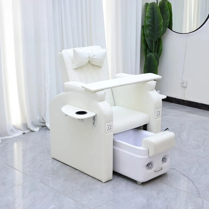 

Luxury Electric Manicure Pedicure Chair with Foot Spa & Massage Features Nail Salon Furniture & Pedicure Spa Plumbing